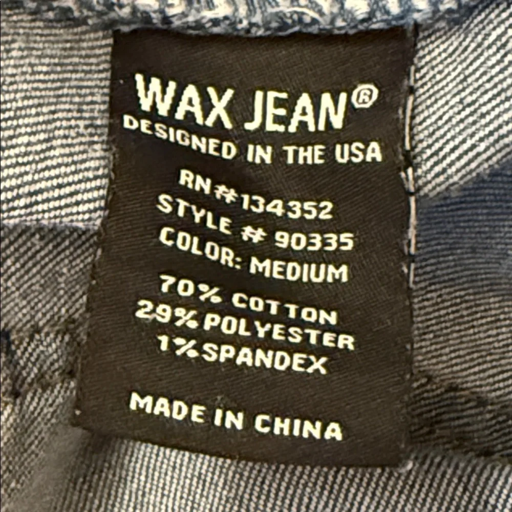 Wax Jean Wide Leg Cargo Jeans High Rise 5 27 Y2K Dark Blue Fade Streetwear